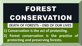 Few Lines on Conservation of Forest in English  10 Lines on Conservation of Forest [upl. by Elvis]