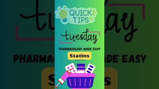 “Quick Tip Tuesday Pharmacology Made Easy Statins facts pharmacologymadeeasy [upl. by Ailina860]