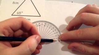 Constructing SAS triangles  Corbettmaths [upl. by Ariak538]