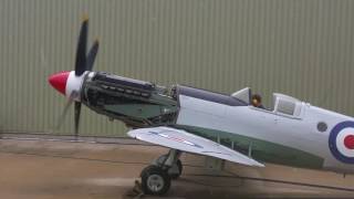 Spitfire Mk XIX Rolls Royce Griffon Engine Run [upl. by Higbee]