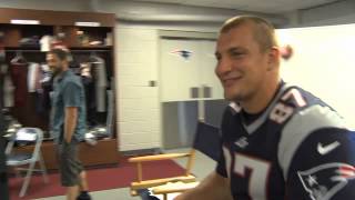 Rob Gronkowski Dunkin Donuts Commercial Outtakes [upl. by Einomrah569]