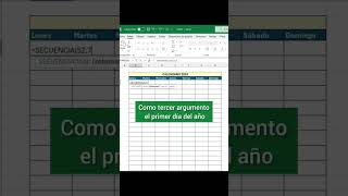 Crear calendario 📆 en Excel excel trucos consejos tips calendar exceltips exceltutorial [upl. by Orodoet]