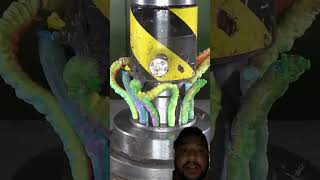 Candy crush by hydraulic press machine satisfying crushing oddlysatisfying hydraulicpress [upl. by Annawal104]