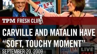 Carville and Matalin Have a quotSoft Touchy Momentquot on CNN [upl. by Lokcin247]