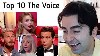 The Best Blind Auditions of All Time on The Voice  Top 10  Reaction  First Time Hearing [upl. by Yle]