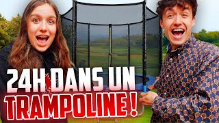 24H DANS UN TRAMPOLINE XXL DANS NOTRE MAISON  TRAMPOLINE MAUDIT   PINK LILY [upl. by Hooker]