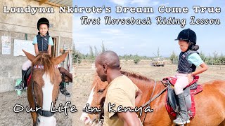 Horseback Riding Lesson for Londynn  Meru to Nanyuki  Our Life in Kenya  VLOG [upl. by Attevad309]