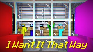 I Want It That Way Meme Remastered  Minecraft Among Us Animation  Brooklyn99 [upl. by Cirtap]