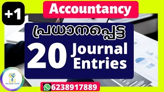 🚨നിർബന്ധമായും പഠിക്കണം20 Important Journal EntriesAccountancyPlus OneIn malayalam [upl. by Behn]