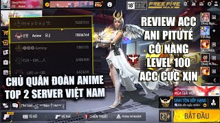 Review Acc Anime Pi Tử Tế Cô Nàng Level 100 Sở Hữu Quân Đoàn TOP 2 Server VN Siêu Khủng  Free Fire [upl. by Joanna]