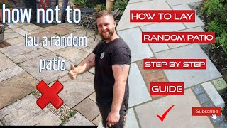 How to lay Indian sandstone randomly  guide tips and walk through [upl. by Tavie249]