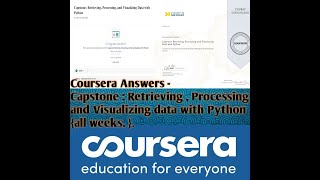 Coursera Answers capstone retrieving processing and visualizing data with python [upl. by Satsok]