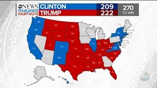 Trump Wins Florida Clinton Wins Washington  2016 Election Results [upl. by Ilaire291]