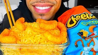 ASMR CHEESY CHEETOS NOODLES BIG BITES EATING MUKBANG NO TALKING JERRY [upl. by Kirad]