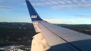 SAS boeing 737 Landing at Gardermoen [upl. by Autum]