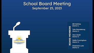 Lake County School Board Meeting September 25 2023 [upl. by Donetta29]