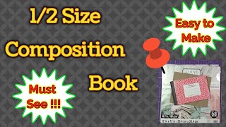 Cover for 12 size composition book  Tutorial [upl. by Aehc886]