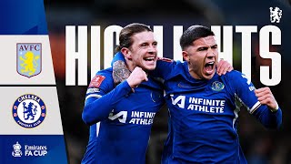 Aston Villa 13 Chelsea  HIGHLIGHTS  FA Cup 4th Round Replay  Chelsea FC 202324 [upl. by Kenay]