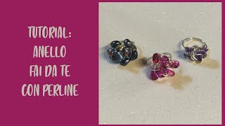 TUTORIAL Anello Fai Da Te con Perline [upl. by Otina]