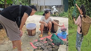 Full video of an orphan girl catching frogs to pick fruits to sell at Ly Thi Truc market [upl. by Laflam]