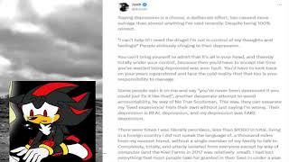 Shadow the Hedgehog reads Joshs depression post EMOTIONAL MATI depression lolcow [upl. by Yren]