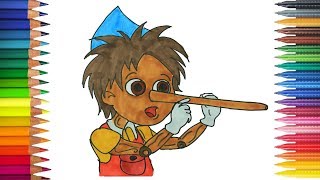 Pinocchio disegnare colorare [upl. by Polk]