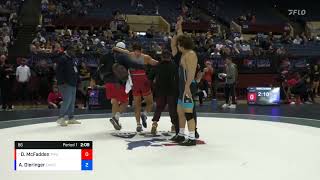 2023 Senior Nationals David McFadden vs Alex Dieringer 86 KG Semifinals [upl. by Eniahpets]