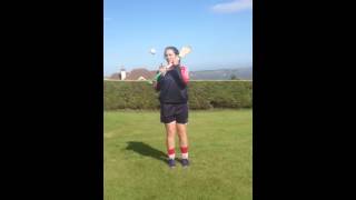 Freestyle Hurling Aoife Fitzgerald Waterford age 13 [upl. by Feola]