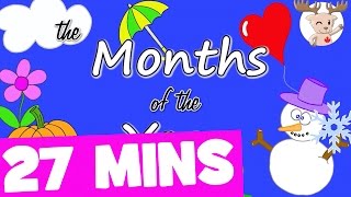 Months of the Year Song And More  27mins Kids Songs Collection [upl. by Aztin]