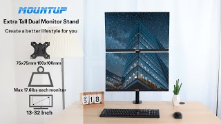 Features of Vertical Dual Monitor Desk Mount MU3004 [upl. by Stefan]