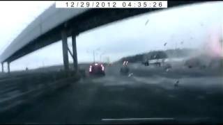 Dashcam Captures Red Wings Tupolev Tu204 Crash In Moscow [upl. by Adnanref783]