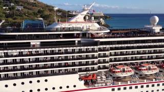 Carnival Valor amp Miracle St Thomas 31113 Horn Blasts [upl. by Cooke826]