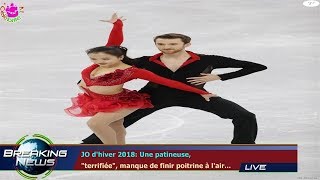 JO dhiver 2018 Une patineuse quotterrifiéequot manque de finir poitrine à lair [upl. by Elrebmik]