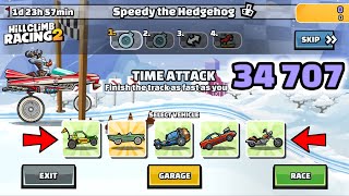 Hill Climb Racing 2 – 34707 38400 points in SPEEDY THE HEDGEHOG Team Event [upl. by Nnaassilem]