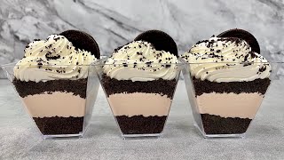 Oreo Dessert Cups  NO BAKE Dessert Quick Easy and Yummy [upl. by Ixela933]