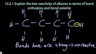 101R333 Explain the Low Reactivity of Alkanes SL IB Chemistry [upl. by Uba]