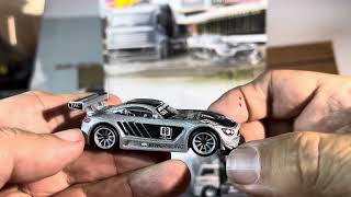 Hotwheels team transport 16 Mercedes amg Gt3 review [upl. by Podvin]