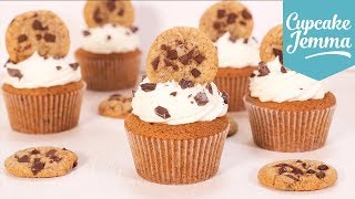 Chocolate Chip Cookie Cupcakes  Cupcake Jemma [upl. by Allyn]