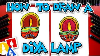 How To Draw A Diya Lamp For Diwali [upl. by Yadnil]