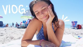 a random VLOG beach day sunrise grwm food  more [upl. by Hussein683]