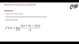 Derivate di funzioni elementari [upl. by Knowland990]