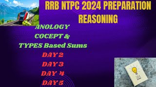 REASONING ANOLOGY TOPIC CONCEPT FOR RRB NTPC 2024  WEAK 1DAY 2345 [upl. by Oicnedurp]