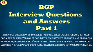 BGP Interview Questions and Answers Part 1 [upl. by Walke]