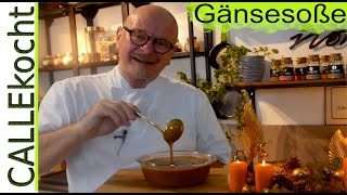 Braune Soße zum Gänsebraten kochen Anleitung und Rezept [upl. by Natiha]