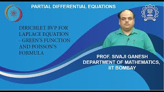 Lecture 63 Dirichlet BVP for Laplace equation  Greens function and Poissons formula [upl. by Ronile116]