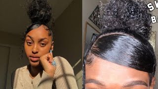 🧚🏽‍♀️SWOOP SLEEK BUN AND SLICK BACK HAIRSTYLE COMPILATION🧚🏽‍♀️ [upl. by Thedrick]