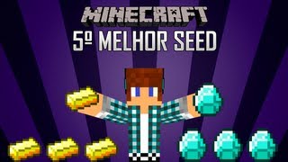 Quinta Melhor Seed Minecraft 132  Muito Ouro e Diamante [upl. by Talya]