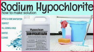 Use of sodium hypochlorite in OT ICU amp wards [upl. by Nayt34]