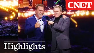 Watch Arnold Schwarzenegger show up at CES 2023 BMW Presentation [upl. by Yentyrb129]