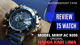 Review T5 Watch H3702G Chronograph Original WR 3 ATM [upl. by Ittap]